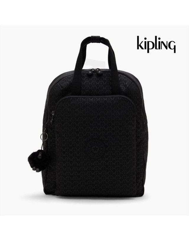 키플링 [갤러리아] 키플링 백팩 19L 비지니스백 노트북백 카주키L 시그니처엠보 KQCBA21 SIEB 착용컷