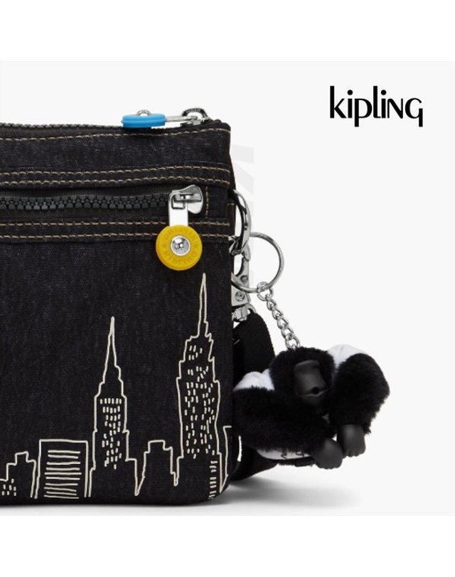 키플링 [갤러리아] 키플링 크로스백 KIPLING X FRIENDS 리리집 스카이라인 KQCBS49 SKBK 착용컷