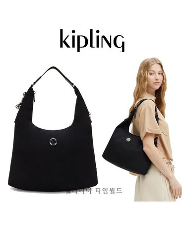 [갤러리아] 키플링 양쪽 사이드 수납 호보백 숄더백 에안나 집 KPABS18 EDBK