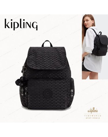 [갤러리아] 키플링 13리터 데일리 백팩 시티집 스몰 시그니처 엠보 KPCBA19 SIEB