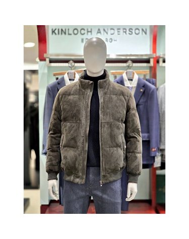 [갤러리아] 킨록 F/W 고트스웨이드 숏다운 가죽 점퍼 카키 TKX13