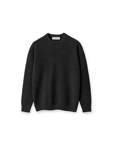 [갤러리아] 킨록 F/W 셰틀랜드 울 앵커 니트 차콜 (TLKW01)