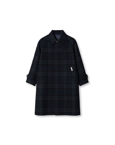 [갤러리아] 킨록 F/W 블랙와치 발마칸 코트 그린 (TLKO10)