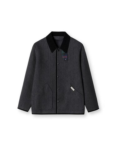 [갤러리아] 킨록 F/W 울 블랜디드 헤링본 헌팅 자켓 차콜 (TLKU03)