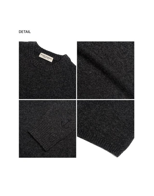 킨록 [갤러리아] 킨록 F/W 셰틀랜드 울 앵커 니트 차콜 (TLKW01) 착용컷
