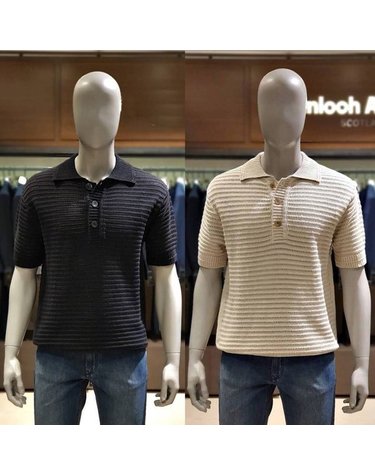 [갤러리아] 킨록 S/S  변형조직 반팔 카라 스웨터 2종택1 (THW1718)