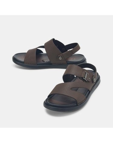 [갤러리아] 남성 소가죽 샌들 (굽 3CM) Q19116_BROWN