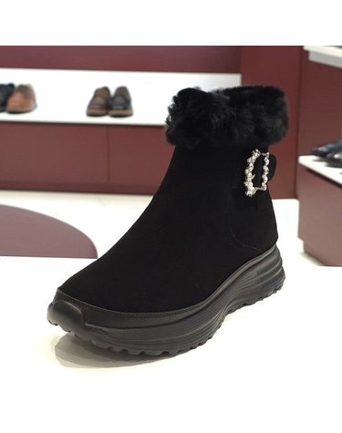 [갤러리아] 탠디 여성 퍼 앵클부츠 (4CM) G25436 BLACK