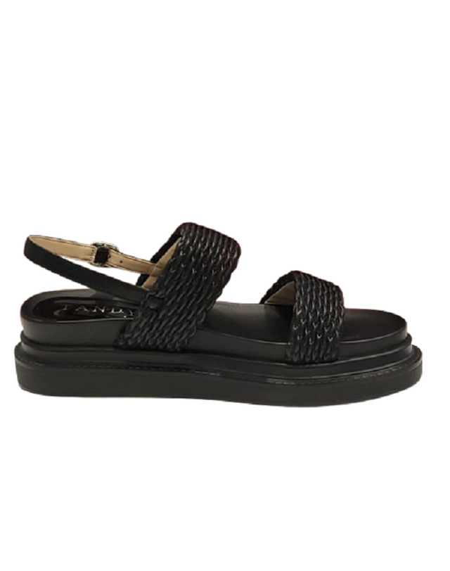 탠디 [갤러리아] 탠디 여성 샌들 (5CM) J1596 BLACK 착용컷