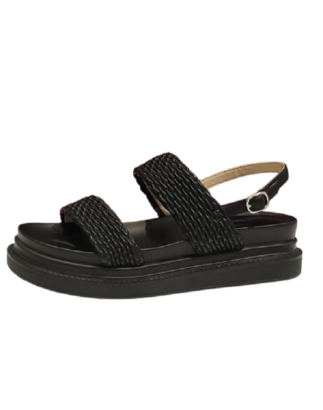 탠디 [갤러리아] 탠디 여성 샌들 (5CM) J1596 BLACK 착용컷