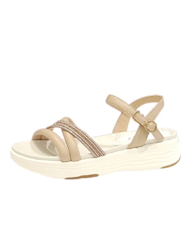 탠디 [갤러리아] 탠디 여성 샌들 (5CM) J1595V IVORY 착용컷
