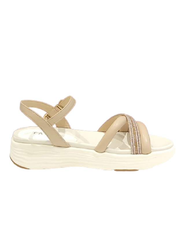 탠디 [갤러리아] 탠디 여성 샌들 (5CM) J1595V IVORY 착용컷
