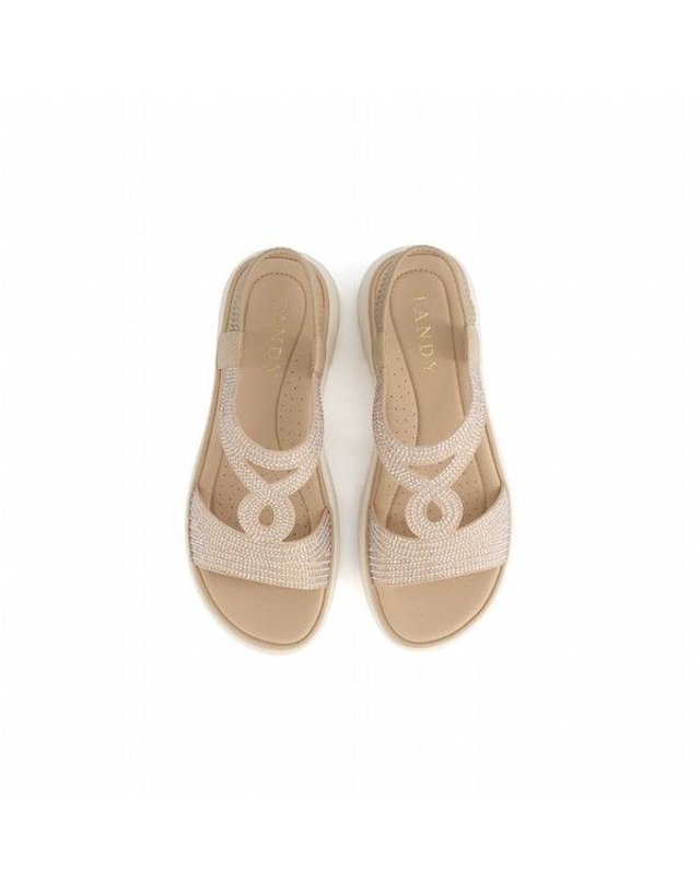 탠디 [갤러리아] 여성 캐주얼 샌들 (굽 4CM) J1592V_BEIGE 착용컷