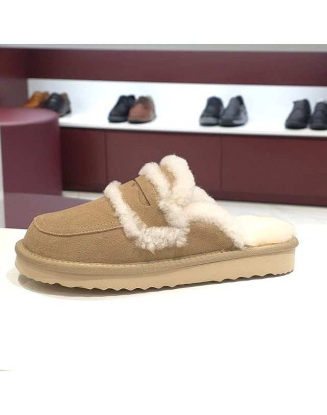 탠디 [갤러리아] 탠디 여성 리얼양모 슬리퍼 (3CM) G25446 BEIGE 착용컷