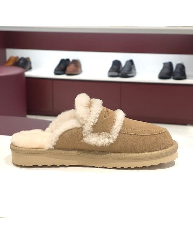 탠디 [갤러리아] 탠디 여성 리얼양모 슬리퍼 (3CM) G25446 BEIGE 착용컷
