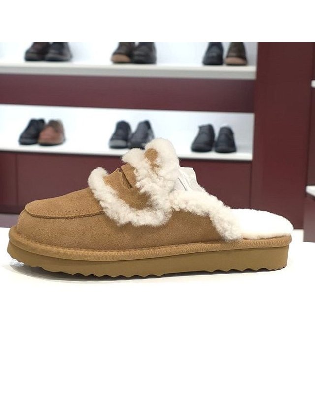탠디 [갤러리아] 탠디 여성 리얼양모 슬리퍼 (3CM) G25446 CAMEL 착용컷