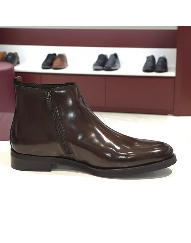 탠디 [갤러리아] 탠디 남성 첼시부츠 (3.5CM) Q19166 BROWN 착용컷