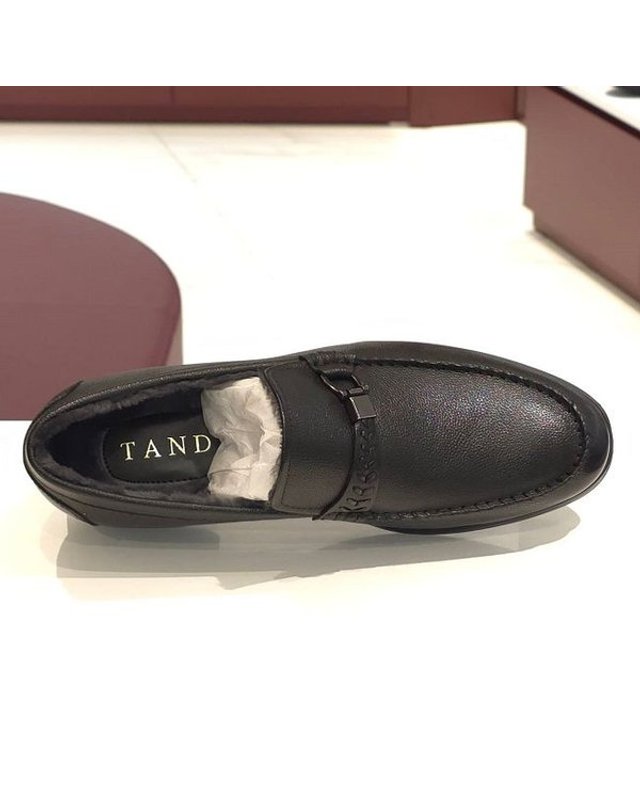 탠디 [갤러리아] 탠디 남성 방한화 로퍼 (3CM) Q19170 BLACK 착용컷