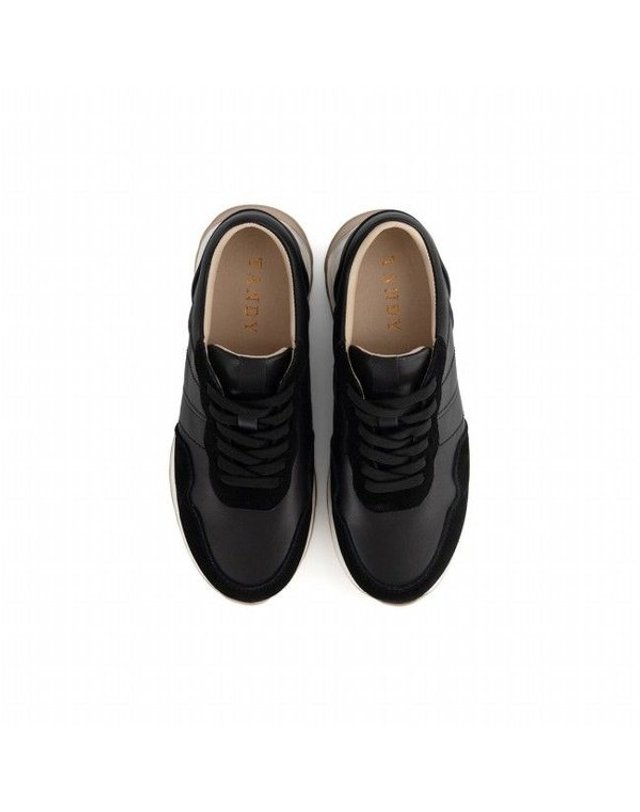 탠디 [갤러리아] 여성 캐주얼 스니커즈 (굽 4CM) J1581_BLACK 착용컷