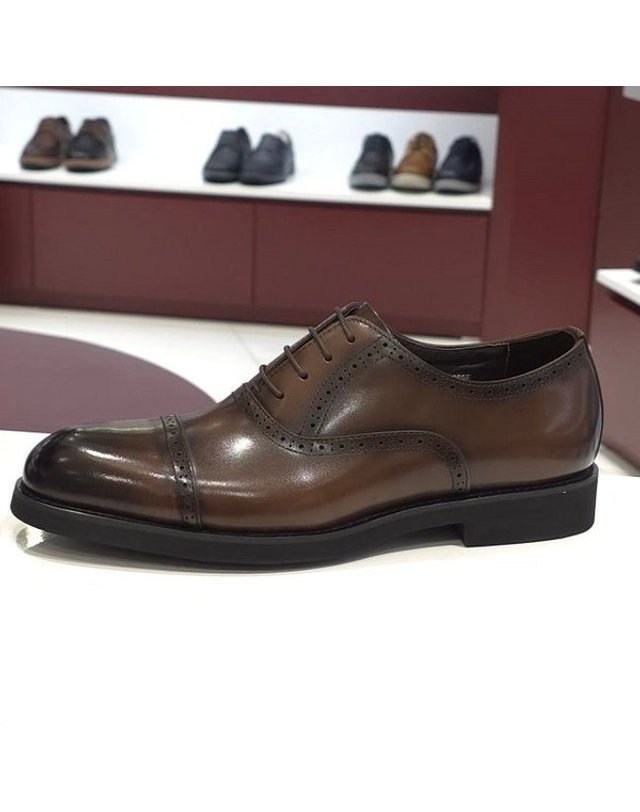 탠디 [갤러리아] 탠디 남성 옥스포드 정장화 (3.5CM) H25007V BROWN 착용컷