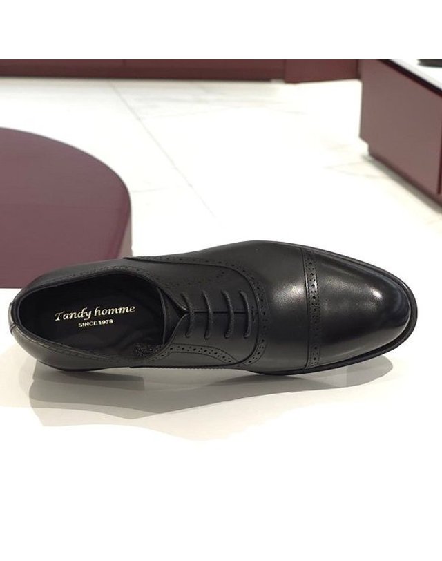 탠디 [갤러리아] 탠디 남성 옥스포드 정장화 (3.5CM) H25007 BLACK 착용컷