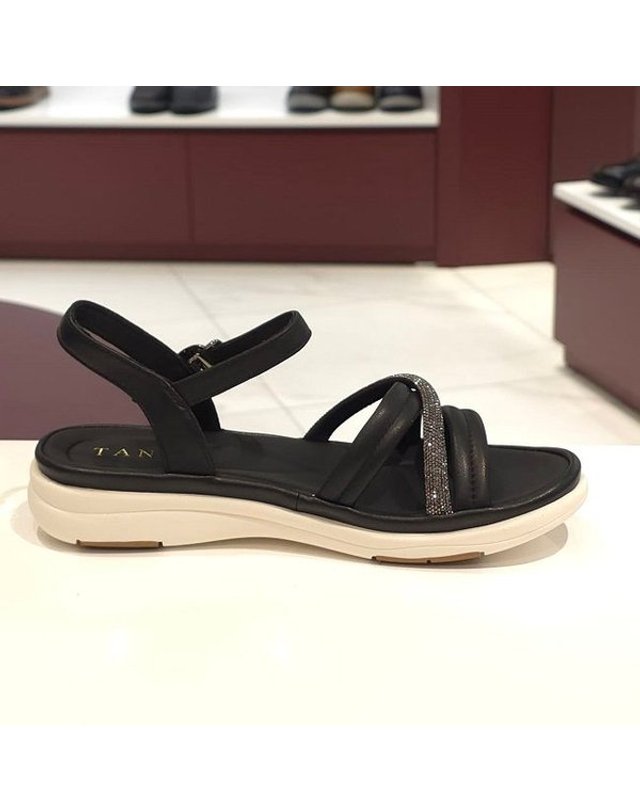 탠디 [갤러리아] 탠디 여성 스트랩샌들 (3.5CM) J1568 BLACK 착용컷