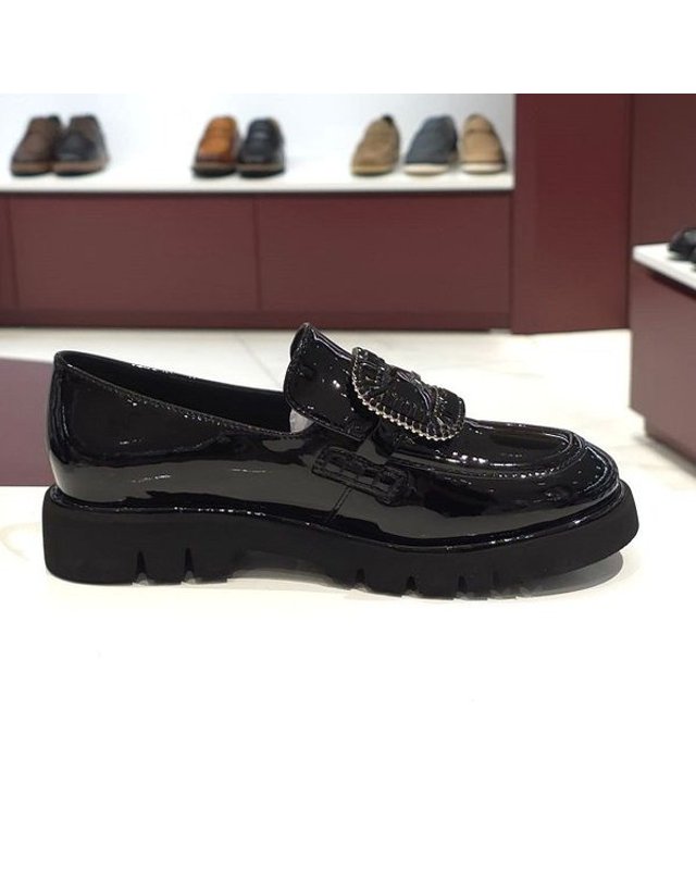 탠디 [갤러리아] 탠디 여성 청키 로퍼 (3.5CM) G26028 BLACK 착용컷