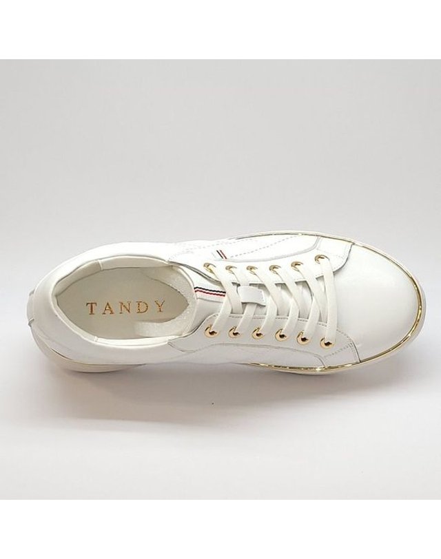 탠디 [갤러리아] 탠디 여성 스니커즈 (4CM) J1528 WHITE 착용컷