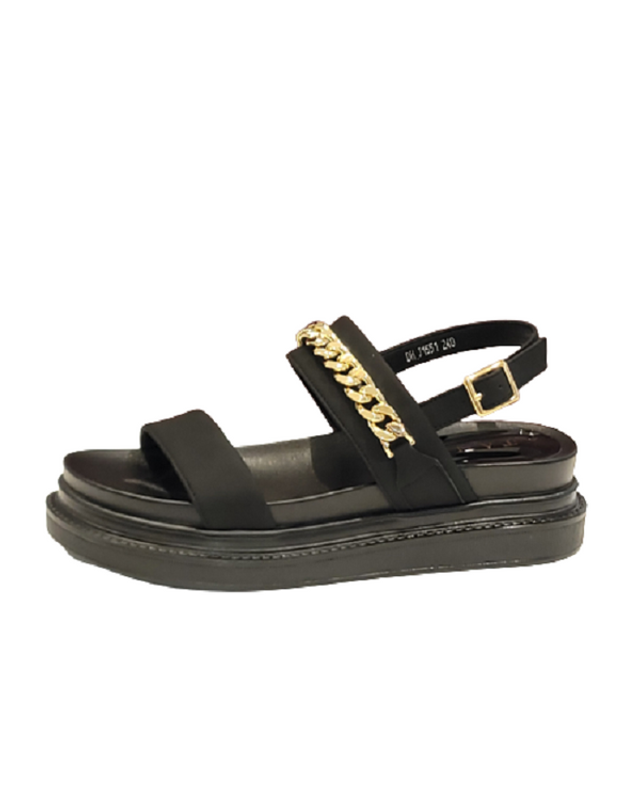 탠디 [갤러리아] 탠디 여성 스트랩샌들 (5CM) J1551 BLACK 착용컷