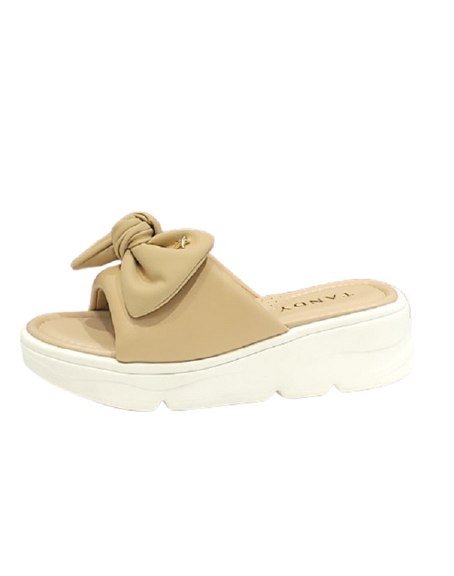 탠디 [갤러리아] 탠디 여성 키높이 슬리퍼 (6CM) G25038 BEIGE 착용컷