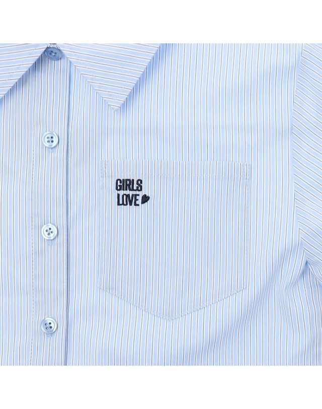 티파니주니어 [갤러리아] 티파니주니어 연블루 ST 크롭블라우스/T61KBB010 착용컷