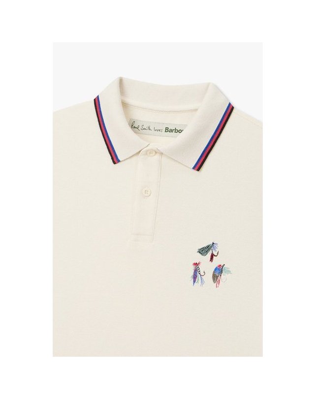 폴스미스 [갤러리아] 26SS[BARBOUR X PAUL SMITH] 루어 모티프 폴로 셔츠 착용컷