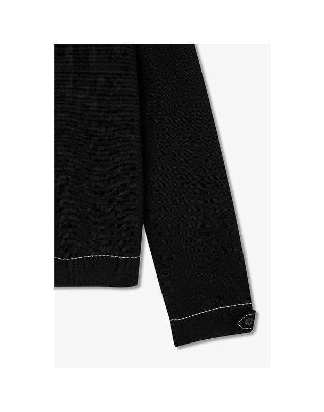 폴스미스 [갤러리아] 26FW [PAUL SMITH] 여성 배색 스티치 집업 가디건 5726328551 착용컷
