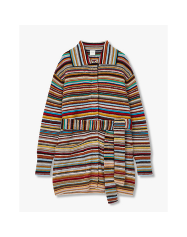 [갤러리아] 24FW [PAUL SMITH] 여성 스트라이프 벨티드 맥시 가디건  5724328560