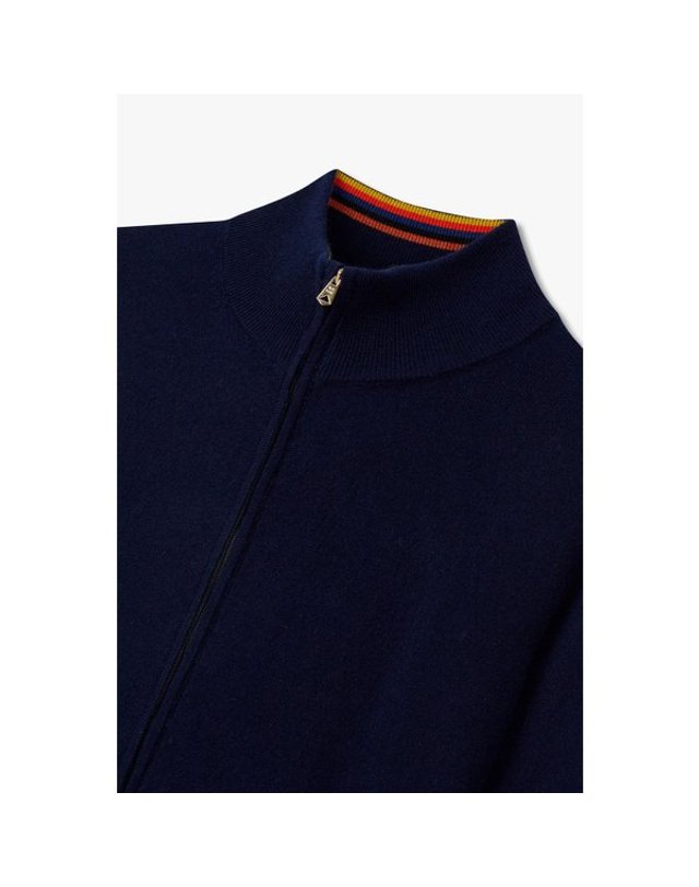 폴스미스 [갤러리아] 24FW [PAUL SMITH] 퍼넬 넥 캐시미어 니트 집업 가디건 5714328117 착용컷