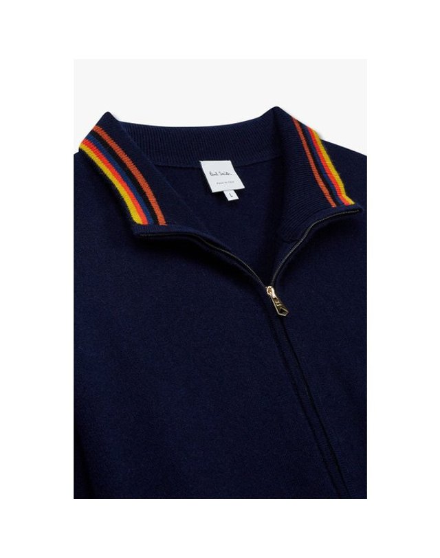 폴스미스 [갤러리아] 24FW [PAUL SMITH] 퍼넬 넥 캐시미어 니트 집업 가디건 5714328117 착용컷