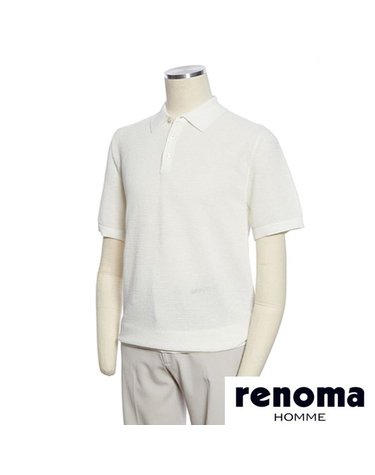 [갤러리아] 레노마 S/S 시원한 면니트 반팔 카라 티셔츠 RQFPKT54A