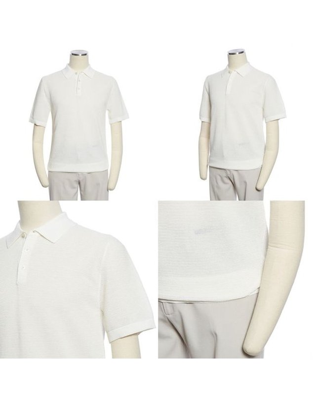 레노마 [갤러리아] 레노마 S/S 시원한 면니트 반팔 카라 티셔츠 RQFPKT54A 착용컷
