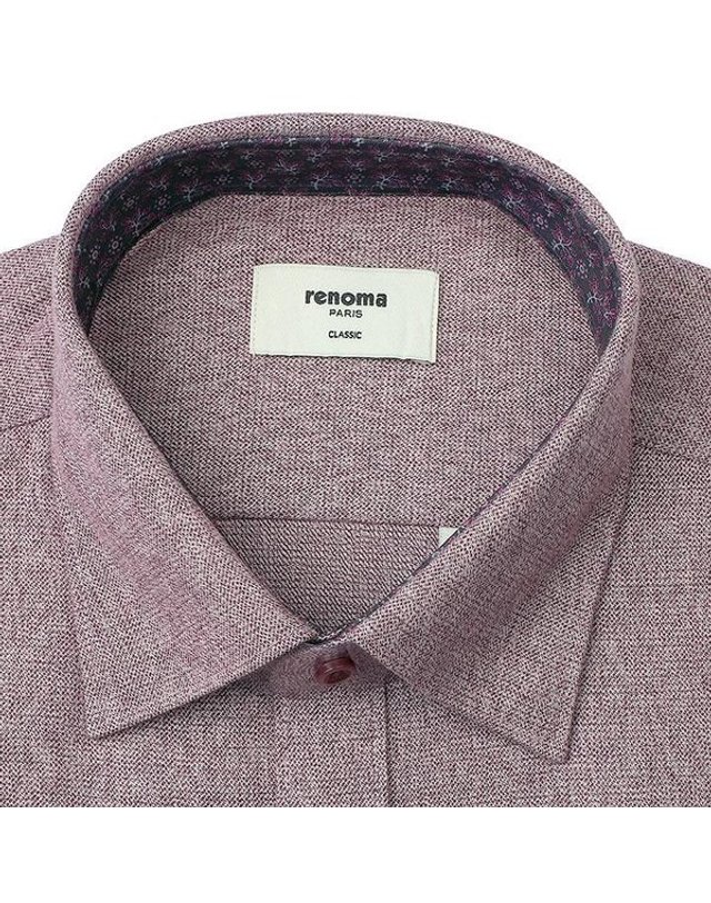 레노마 [갤러리아] (레노마셔츠)24FW솔리드 라이크 요크 기모셔츠(일반핏긴소매) ROWSG1-002-VL 착용컷