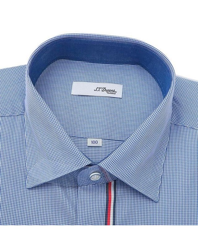 에스티듀퐁 에스.티. 듀퐁 [갤러리아] [듀퐁]25년F/W(슬림핏)면/텐셀 혼방 셔츠 ,SE5FM21LS322SBU A 착용컷