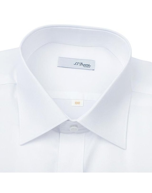 에스티듀퐁 에스.티. 듀퐁 [갤러리아] [듀퐁]26년S/S(일반핏) 120수 면혼방 화이트셔츠, SE6SM11LS102SWH 착용컷