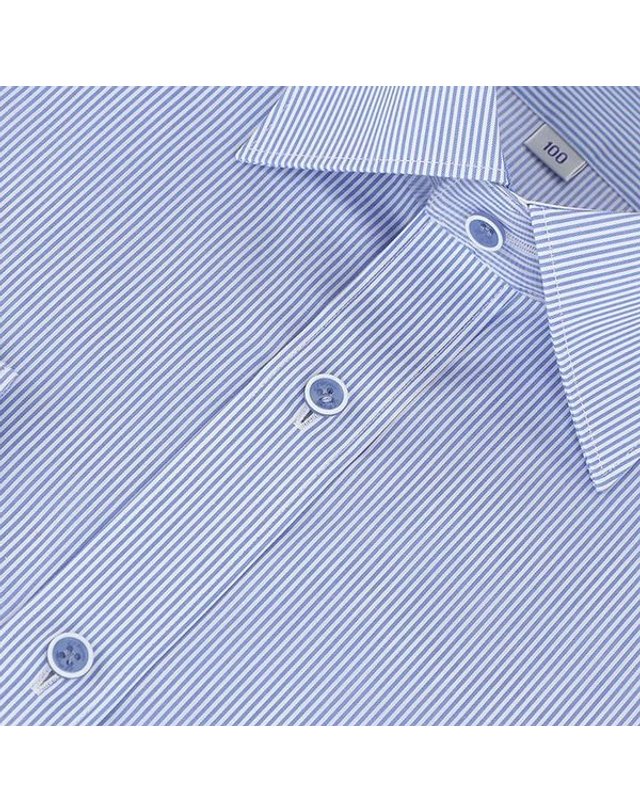 에스티듀퐁 에스.티. 듀퐁 [갤러리아] 26년S/S 상품 듀퐁 스트라이프셔츠(슬림핏)SE6SM21LS319SBU 착용컷