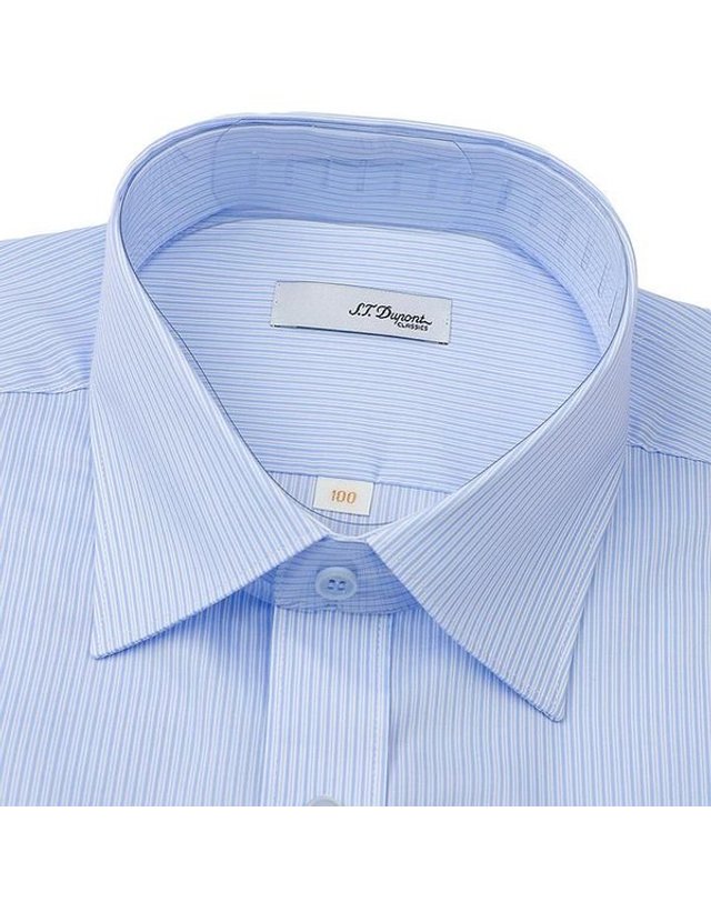 에스티듀퐁 에스.티. 듀퐁 [갤러리아] [듀퐁]26년S/S(일반핏) 멀티 스트라이프셔츠[SE6SM11LS113SBU] A 착용컷