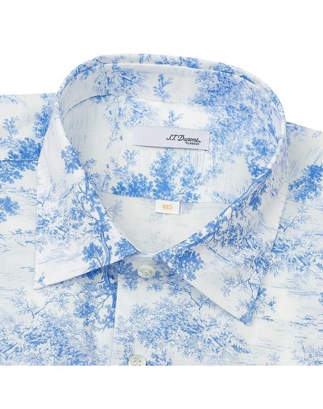 에스티듀퐁 에스.티. 듀퐁 [갤러리아] [듀퐁]26년S/S(일반핏) 블루셔츠[SE6SM11LS518SBU] A 착용컷
