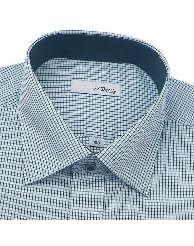 에스티듀퐁 에스.티. 듀퐁 [갤러리아] [듀퐁]26년S/S(슬림핏) 스판소재 미니체크셔츠 ,SE6SM21LS367SGE A 착용컷