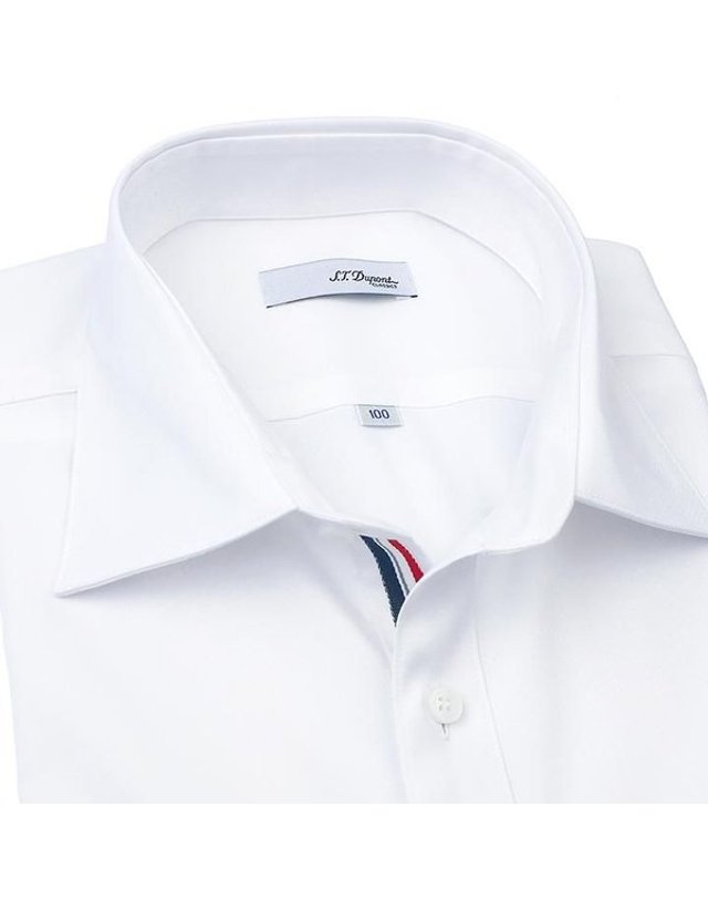 에스티듀퐁 에스.티. 듀퐁 [갤러리아] [듀퐁]26년S/S(슬림핏)삼색포인트 화이트셔츠 ,SE6SM21LS307SWH A 착용컷