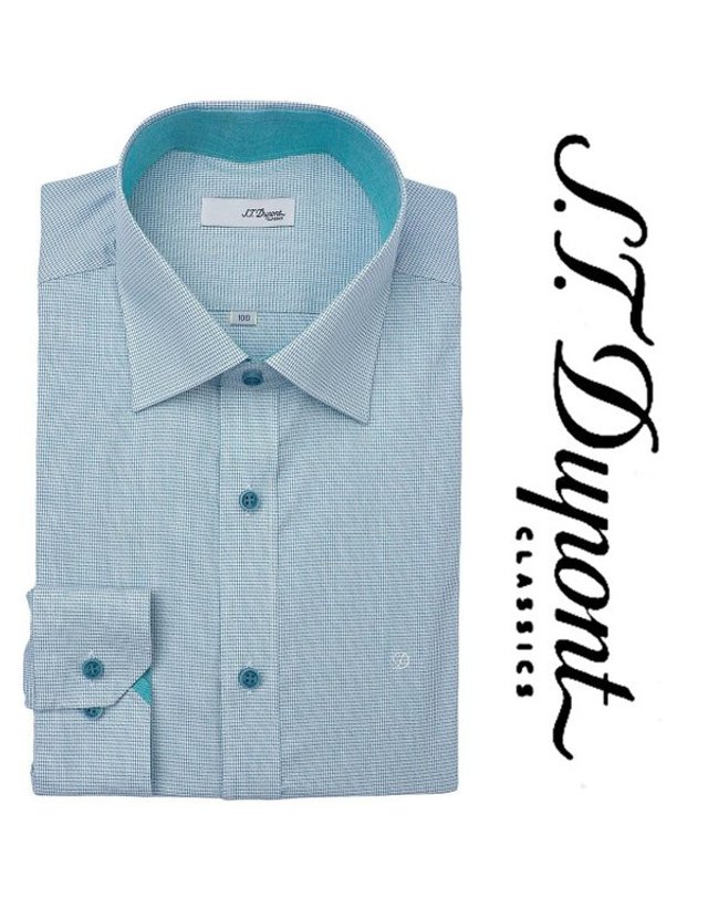 에스티듀퐁 에스.티. 듀퐁 [갤러리아] [듀퐁]26년S/S(슬림핏)면 텐셜 체크셔츠2종 택1 ,SE6SM21LS323SGE A 착용컷
