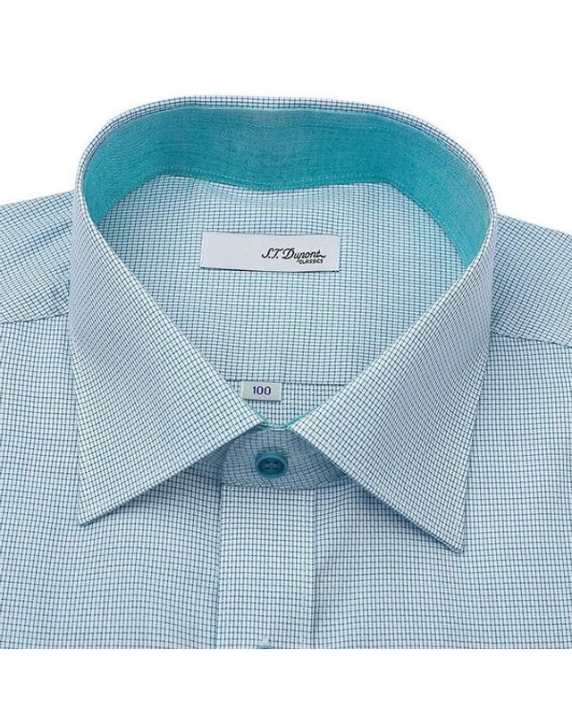 에스티듀퐁 에스.티. 듀퐁 [갤러리아] [듀퐁]26년S/S(슬림핏)면 텐셜 체크셔츠2종 택1 ,SE6SM21LS323SGE A 착용컷