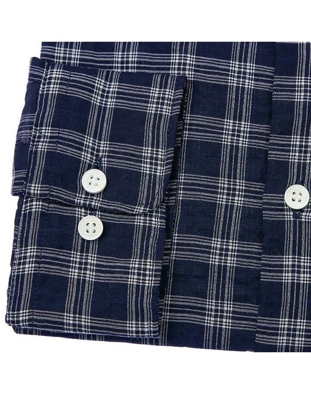 에스티듀퐁 에스.티. 듀퐁 [갤러리아] [듀퐁]26년S/S(슬림핏)면써커 멀티 체크셔츠 ,SE6SM21LS324SNY A 착용컷