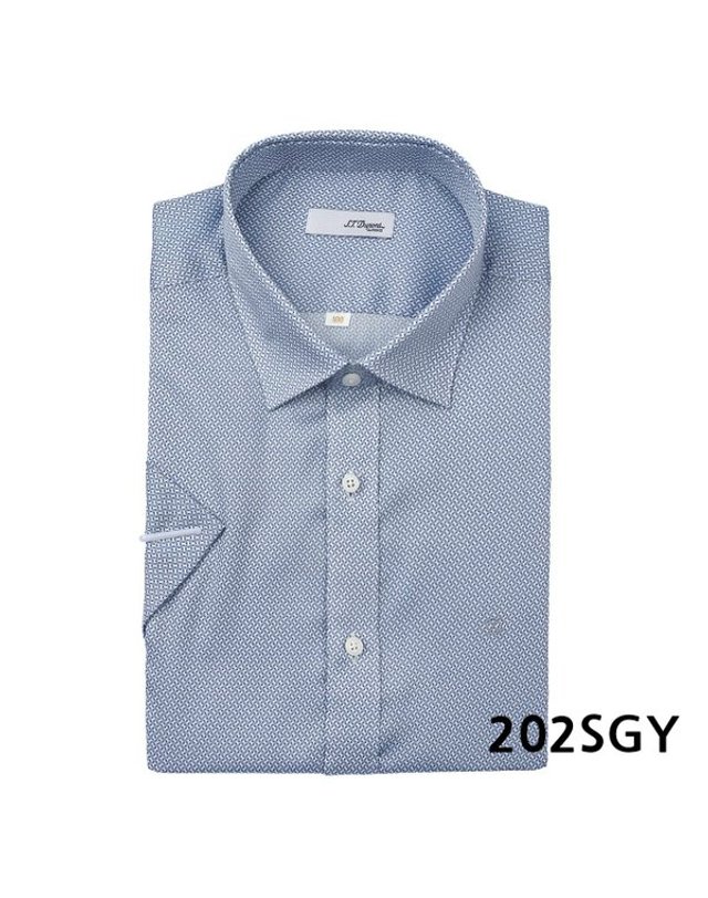 에스티듀퐁 에스.티. 듀퐁 [갤러리아] [듀퐁]25년S/S(일반핏)캐쥬얼 반팔셔츠2종 택1, SE5MM11HS202SGY 외A 착용컷